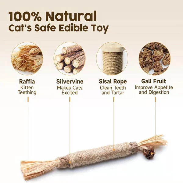 Natural Silvervine Stick Cat Chew Toy TK