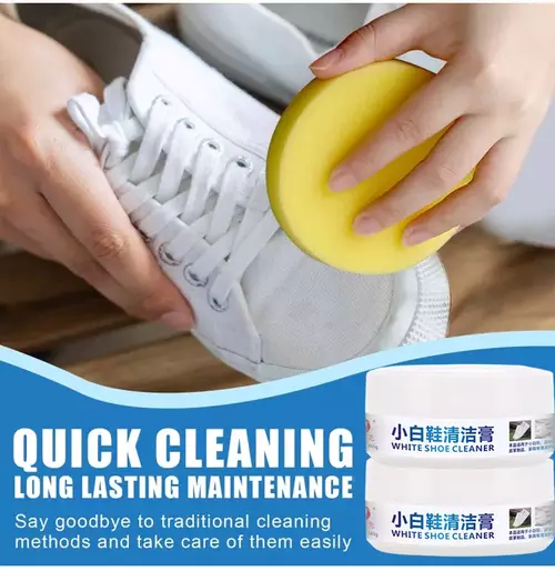 white shoe cleaning cream