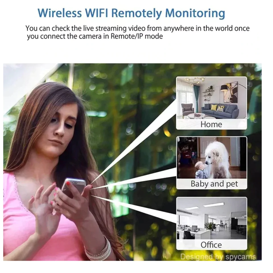 Caméra de surveillance à distance wifi intelligente