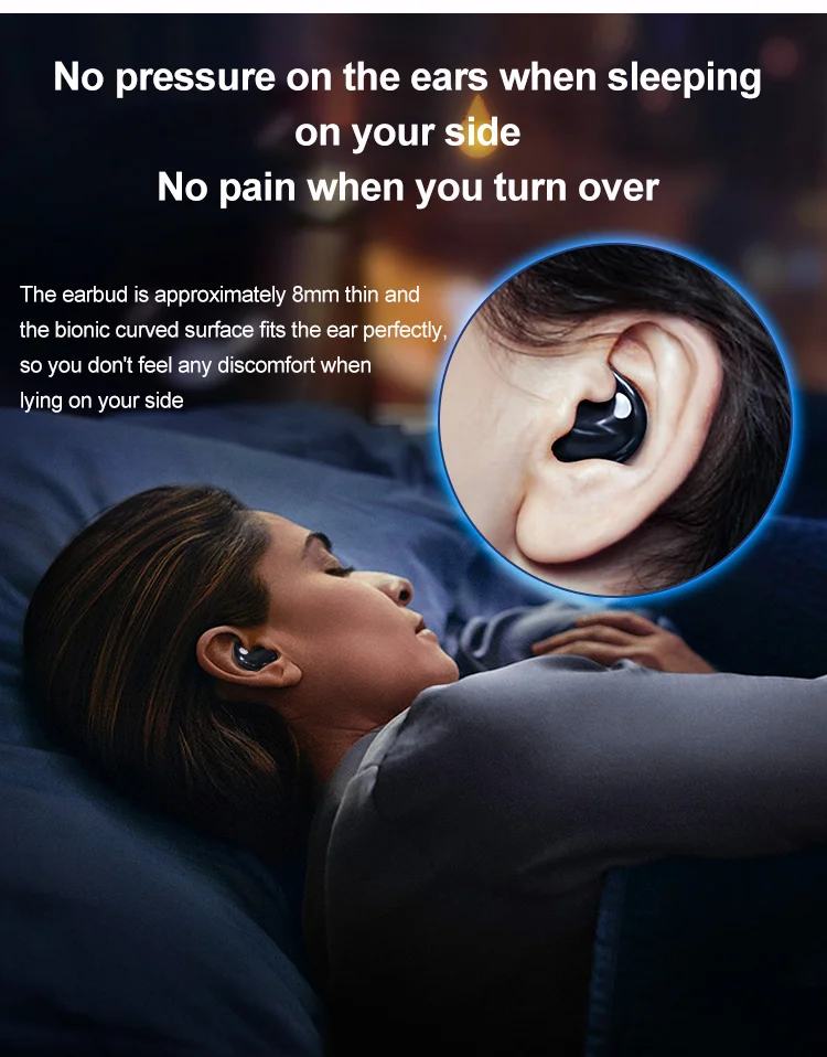 Ultra-thin mini in-ear sleep earphones TK