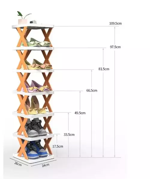 Organisateur de rangement pour étagère à chaussures multicouche TK