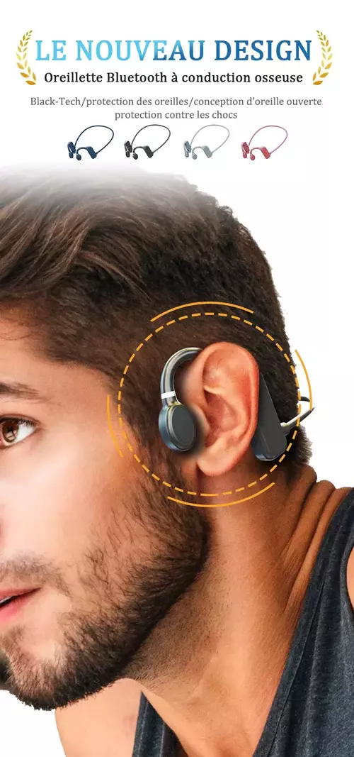 Écouteurs Bluetooth à conduction osseuse AR